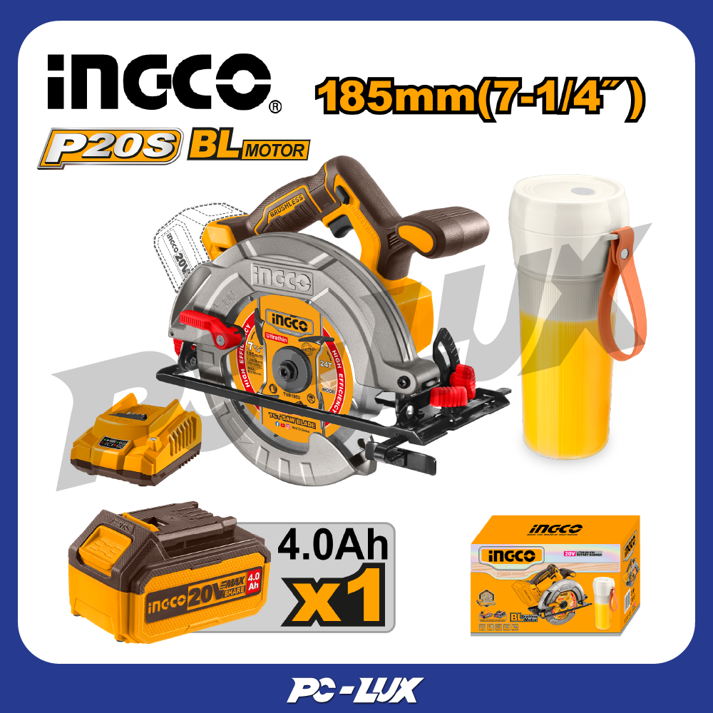 INGCO Combo Set เลื่อยวงเดือน 7 นิ้ว + เครื่องปั่นแบบพกพา COSLI240207