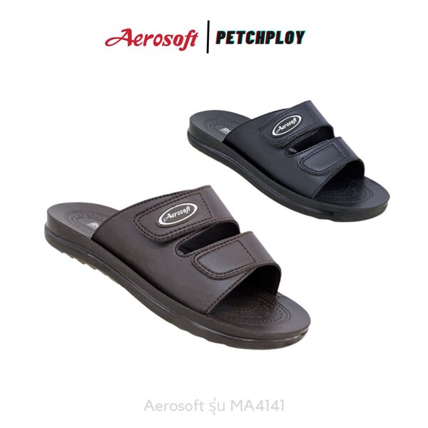 Aerosoft รุ่น MA4141 รองเท้าแตะผู้ชายแบบสวม แอโร่ซอฟ เบอร์ 39-44 รุ่น 4141