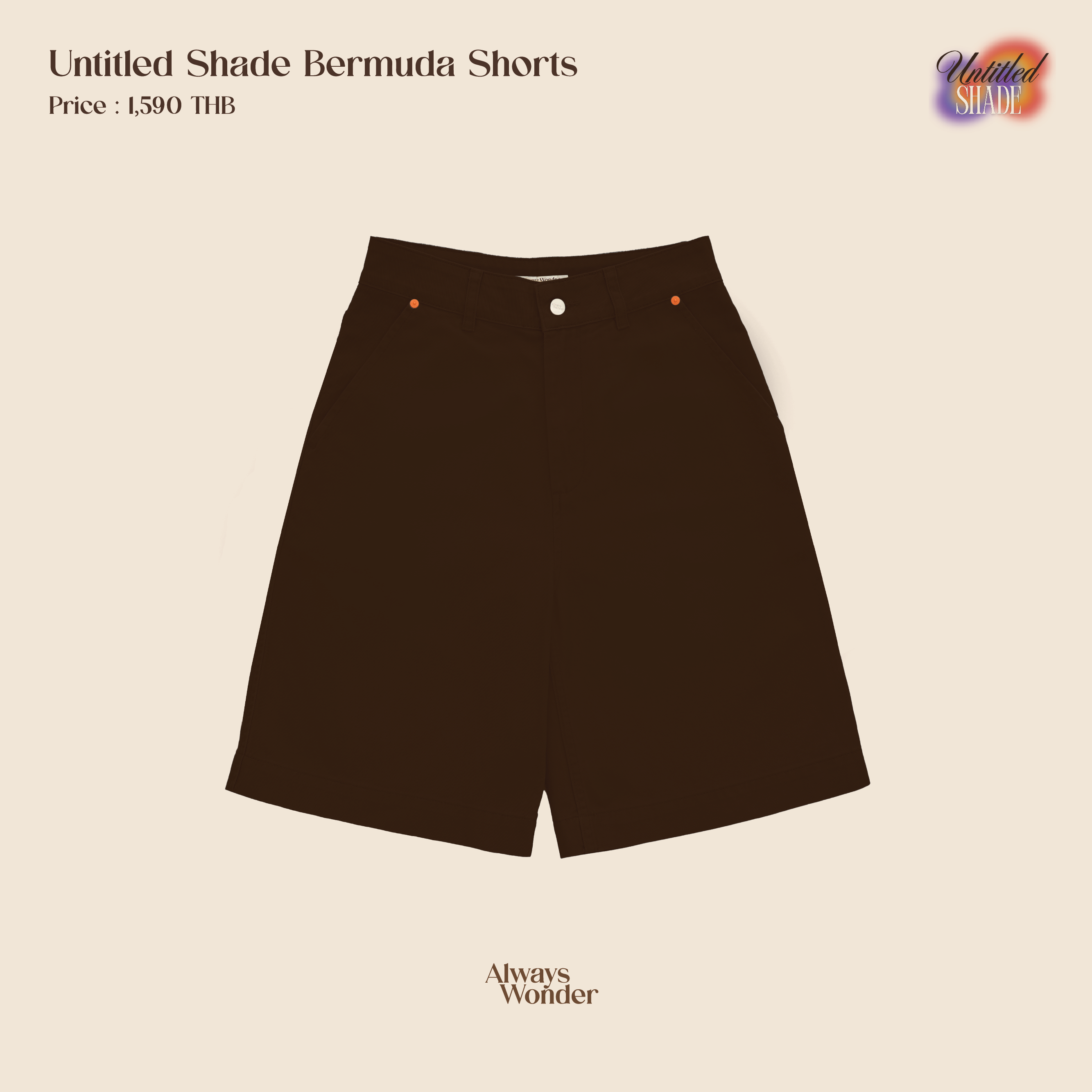 Dark Brown Bermuda shorts | Untitled Shade