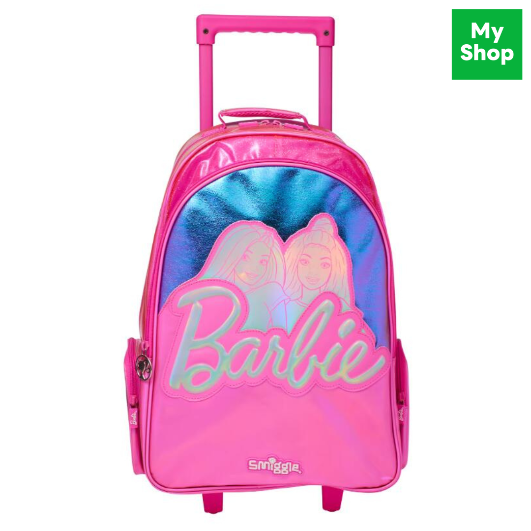 พร้อมส่งในไทย🎉 Smiggle ล้อลาก18นิ้ว ลายบาร์บี้ Trolley Backpack 18inch. ของแท้✔