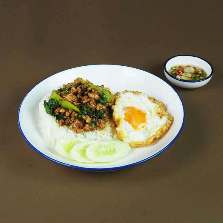 ข้าวกะเพราหมูสับบ้านนอก