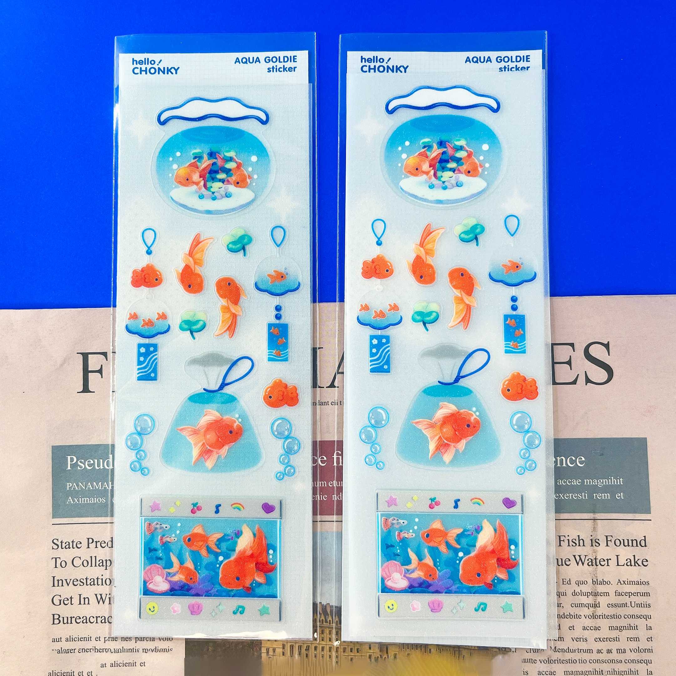 GLITTER STICKER | AQUA GOLDIE