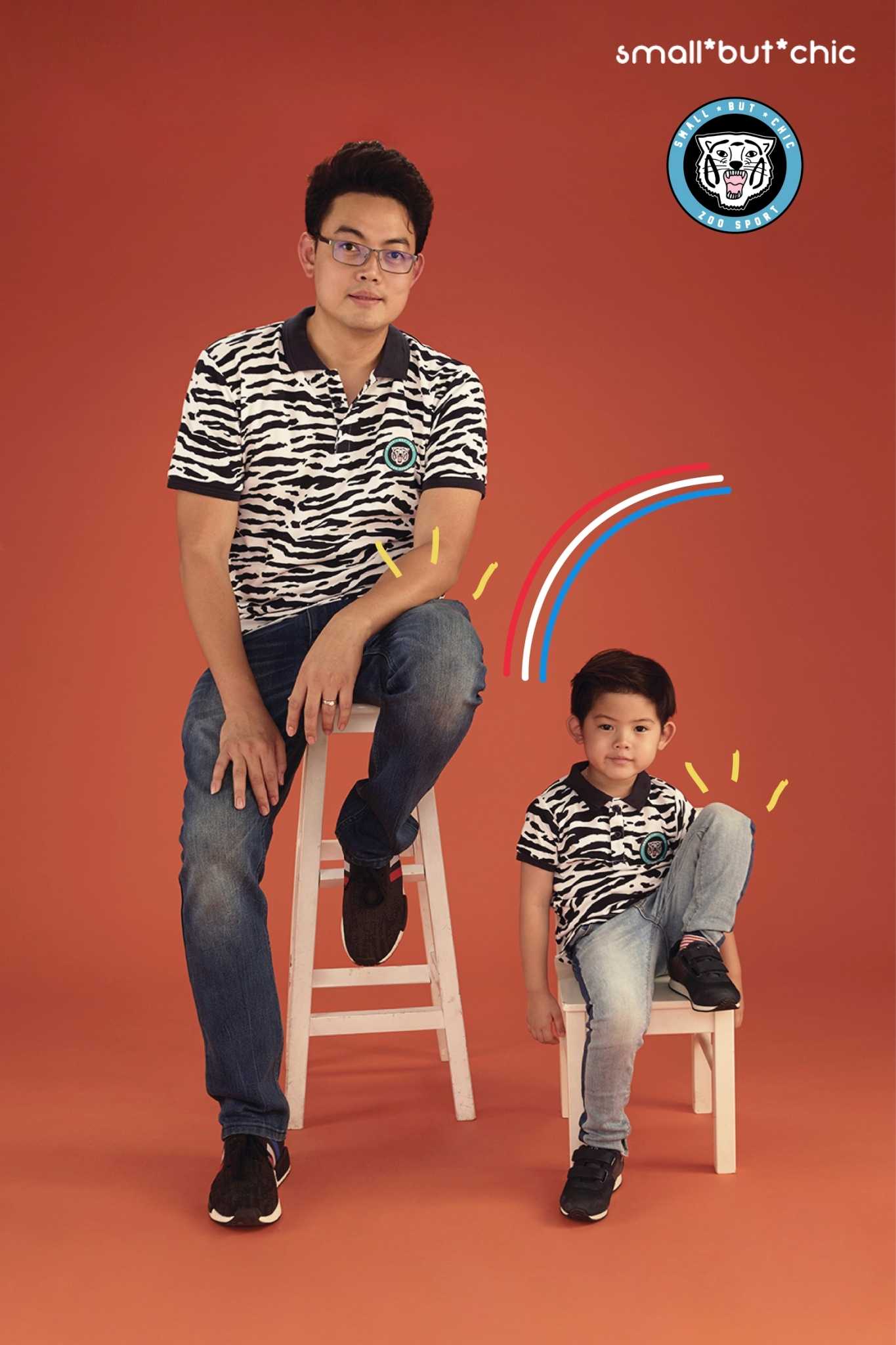 เสื้อโปโลคุณพ่อลายเสือโคร่ง(PL-179)
