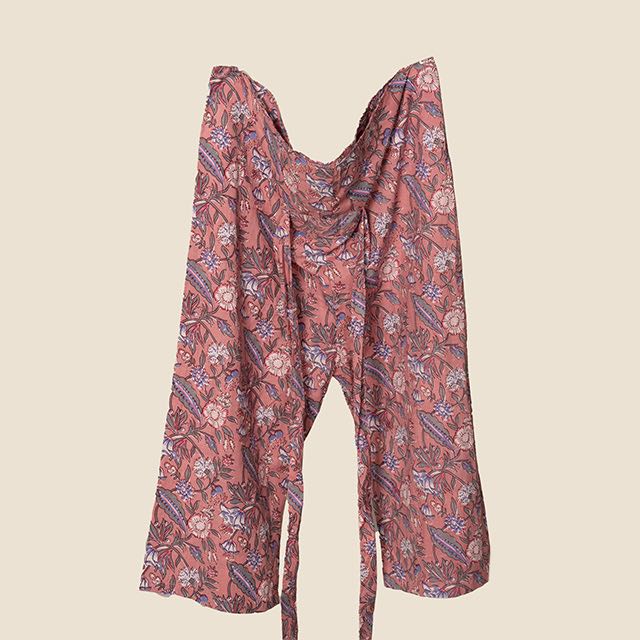 Pink Cotton Capri Pants