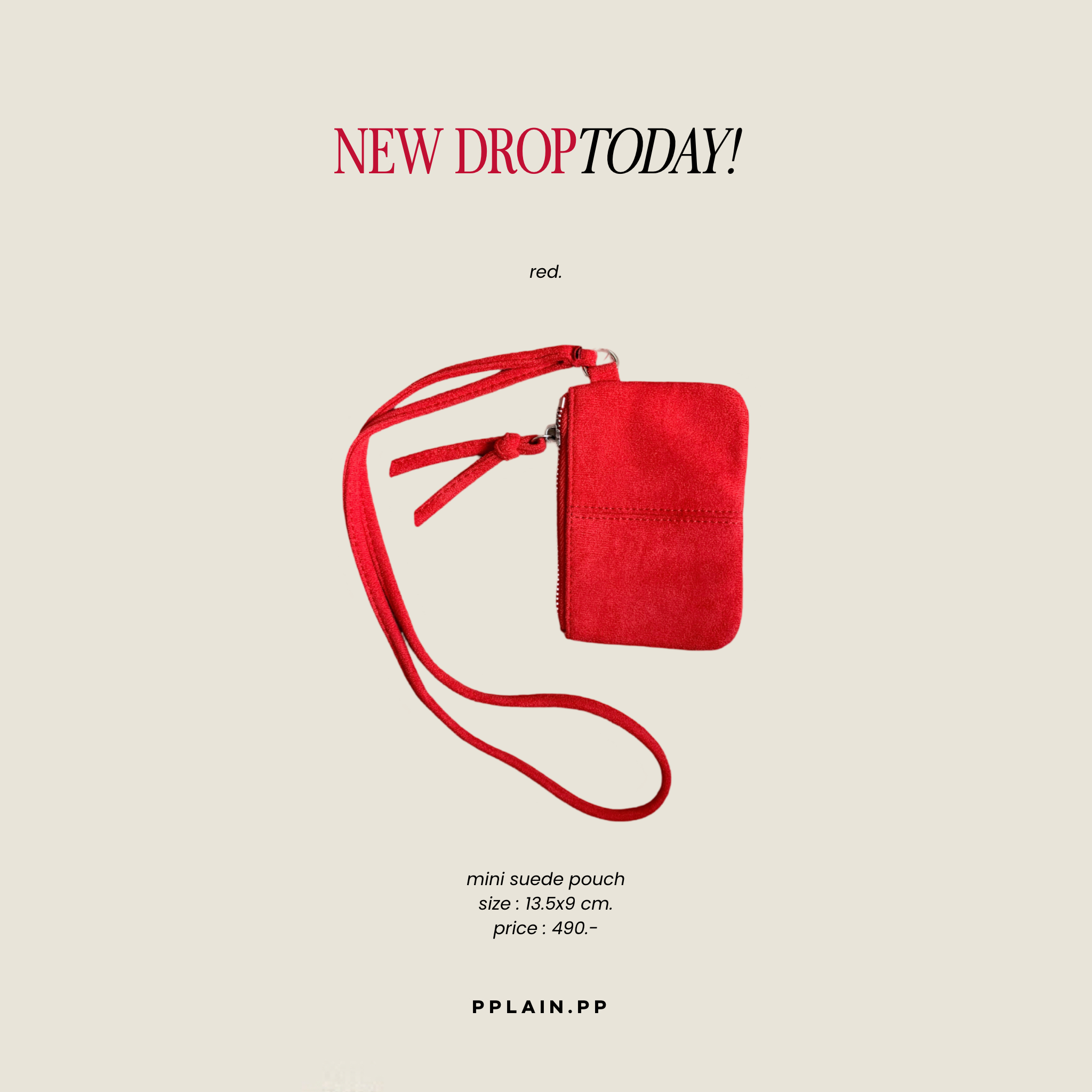 Mini suede pouch