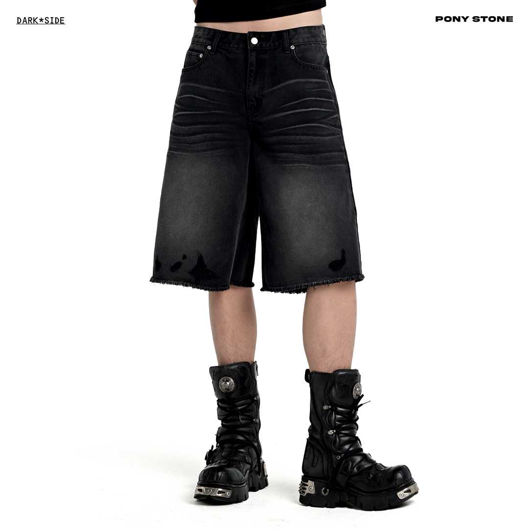 GIBSON  Distressed baggy shorts