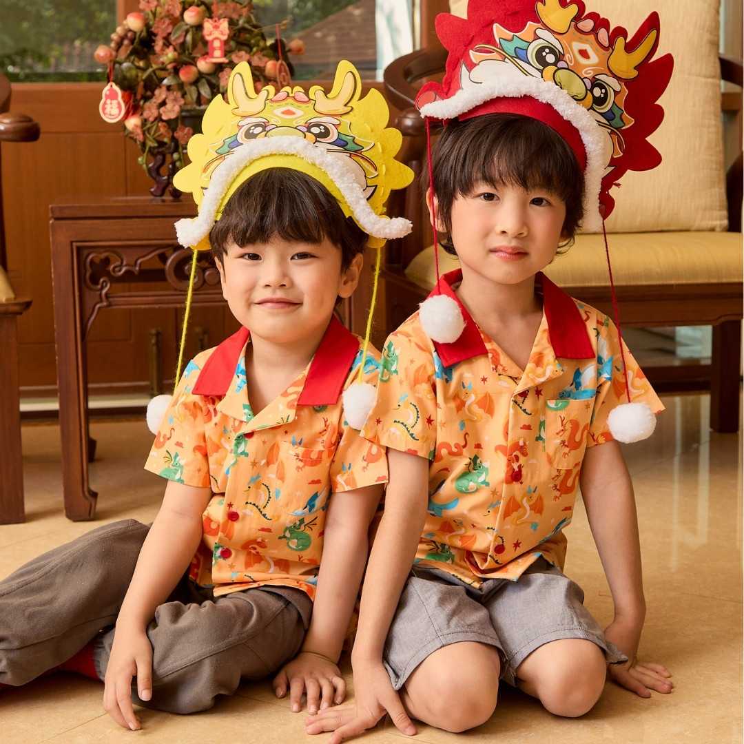 e'clal เสื้อเชิ้ตตรุษจีเด็กชาย SKU-9062