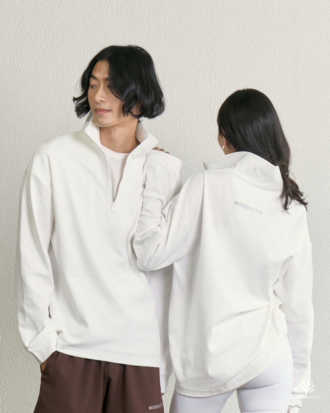 MEN ZIPPED PULLOVER