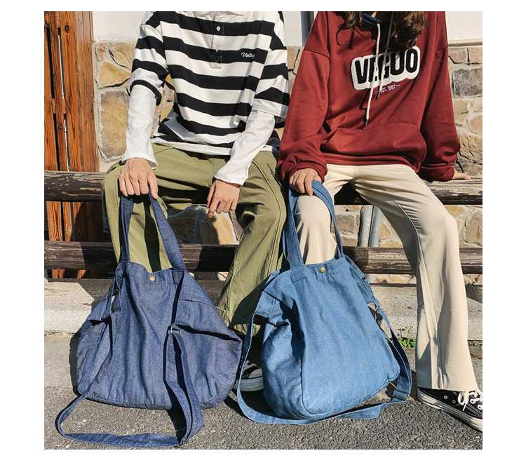 F014 👍มาแร๊งส์!! กระเป๋าผ้ายีนส์💎 Raw Denim 💎 Chic Everyday 🍓