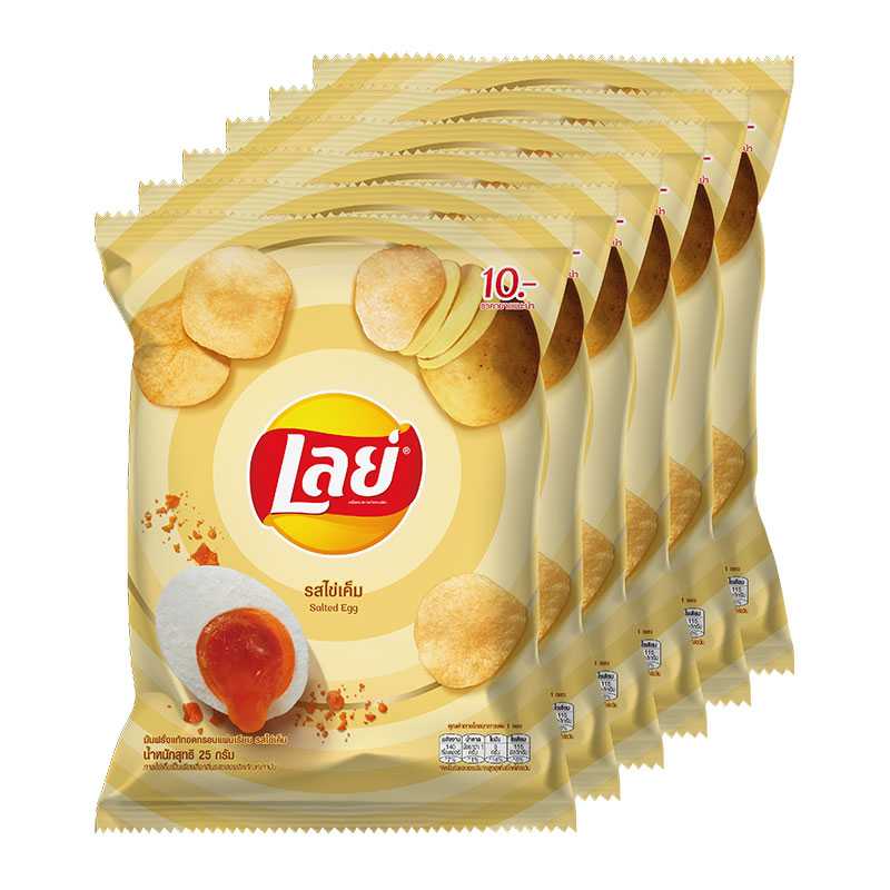 เลย์ ไข่เค็๋ม 10 บาท 6 ซอง 8850718711666