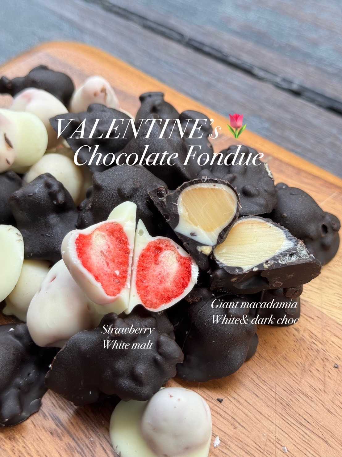 PekoPeko - Macadamia & strawberry chocolate fondue (Pre-order)