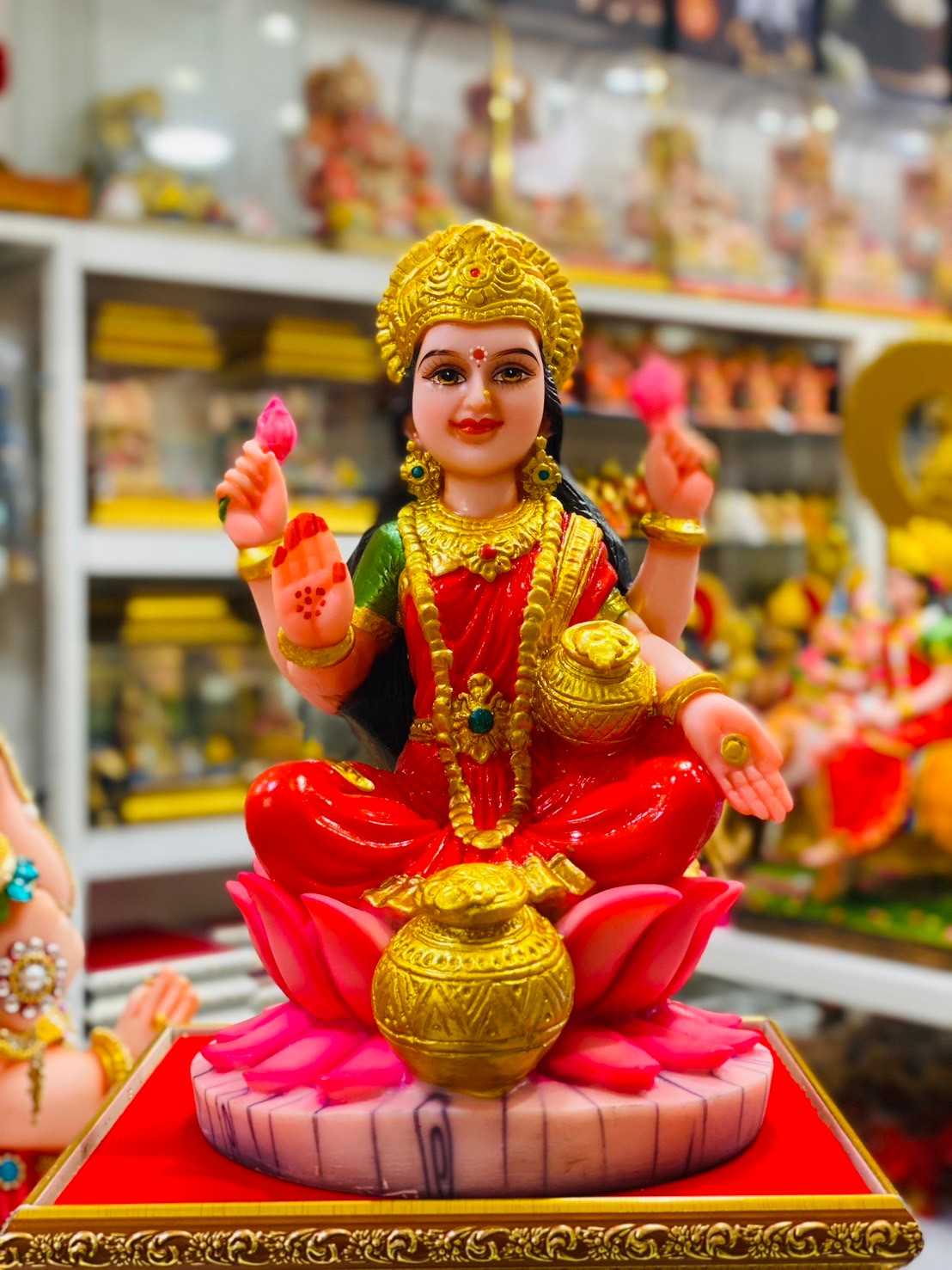 ॐ !! ส่งฟรี !! องค์พระแม่ลักษมี ประทานทรัพย์ สูง 9.3 นิ้ว นำเข้าจากอินเดีย ผ่านพิธีอภิเษกॐ