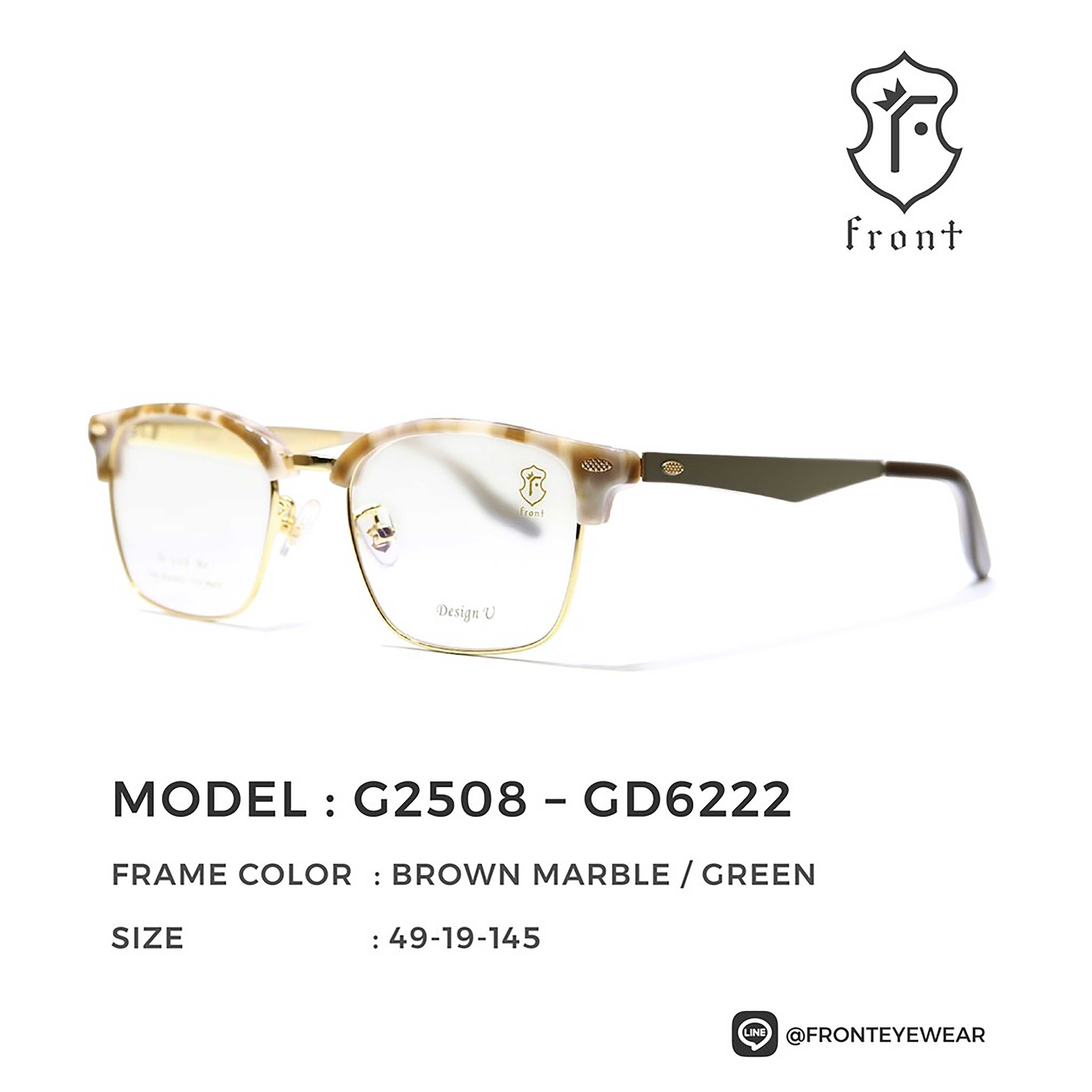 FRONT - แว่นสายตา รุ่น G2508 (สามารถนำไปตัดเลนส์สายตาได้ค่ะ) - Fronteyewearthailand