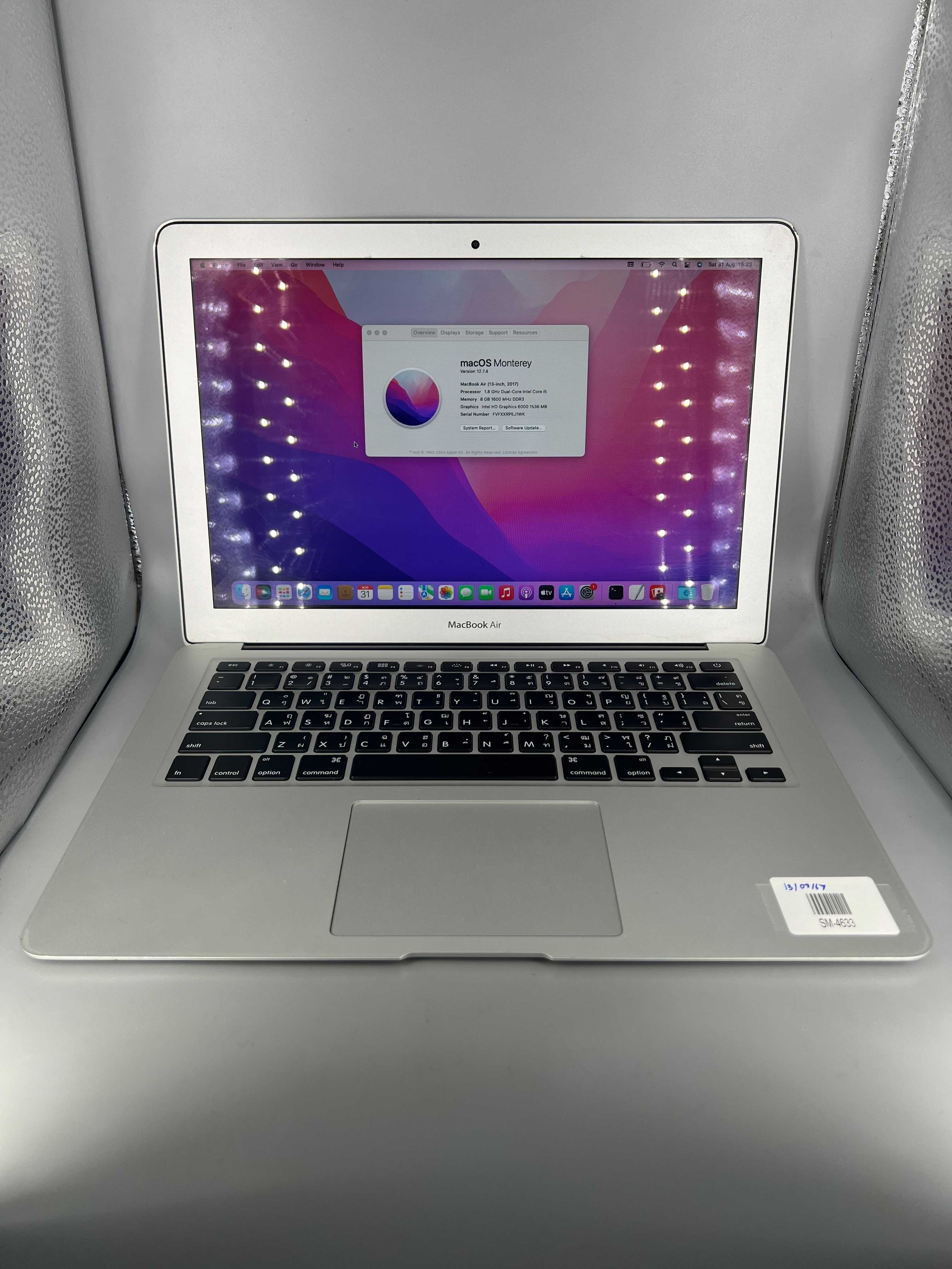 Used MacBook Air (13-inch, 2017) Ram 8GB SSD 128GB - Silver SM-4633