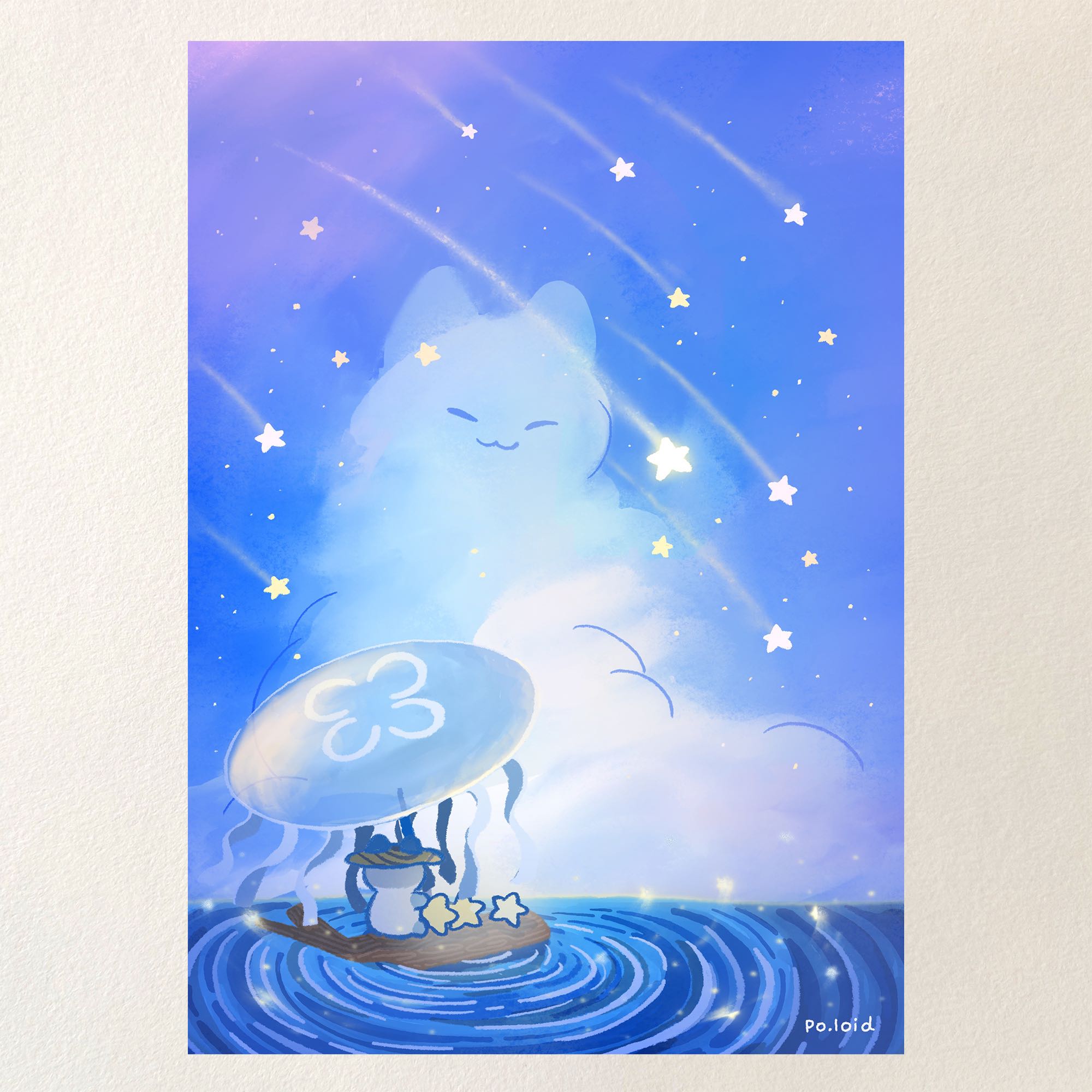 Fallen star postcard