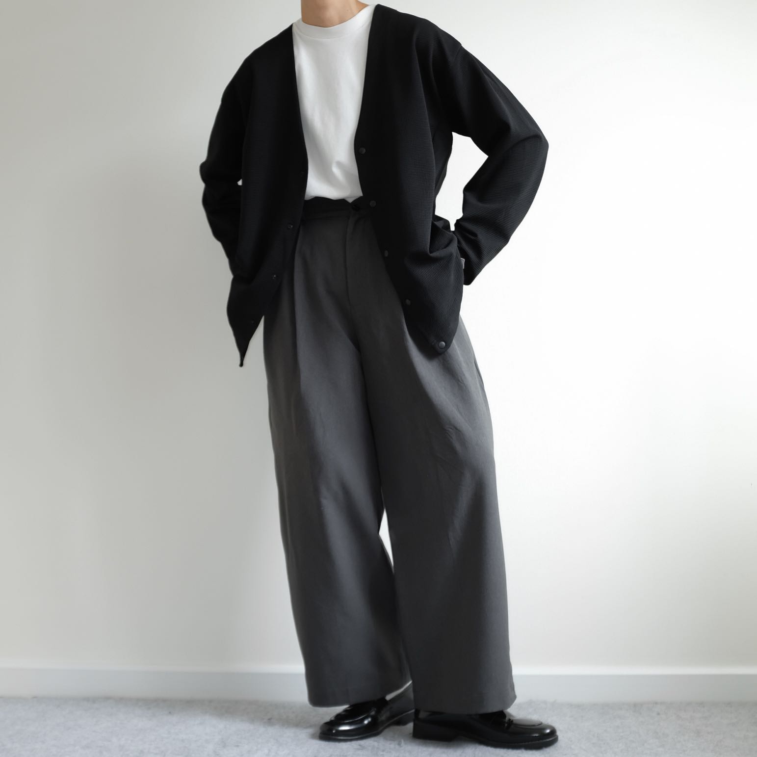 JEANASIS  High Waist Cropped Wide Legs Pants 