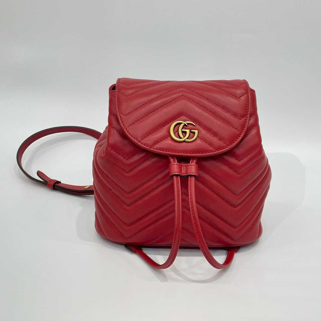Gucci Marmont Backpack Red GHW มือสองสภาพดี