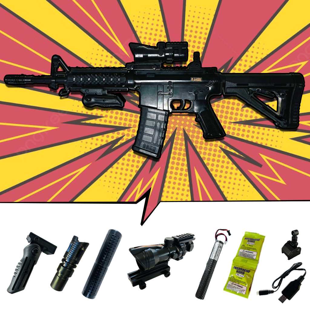 ปืนเจล ปืนเจลไฟฟ้า รุ่น M4A1 Blowback (Semi Auto&Full Auto)