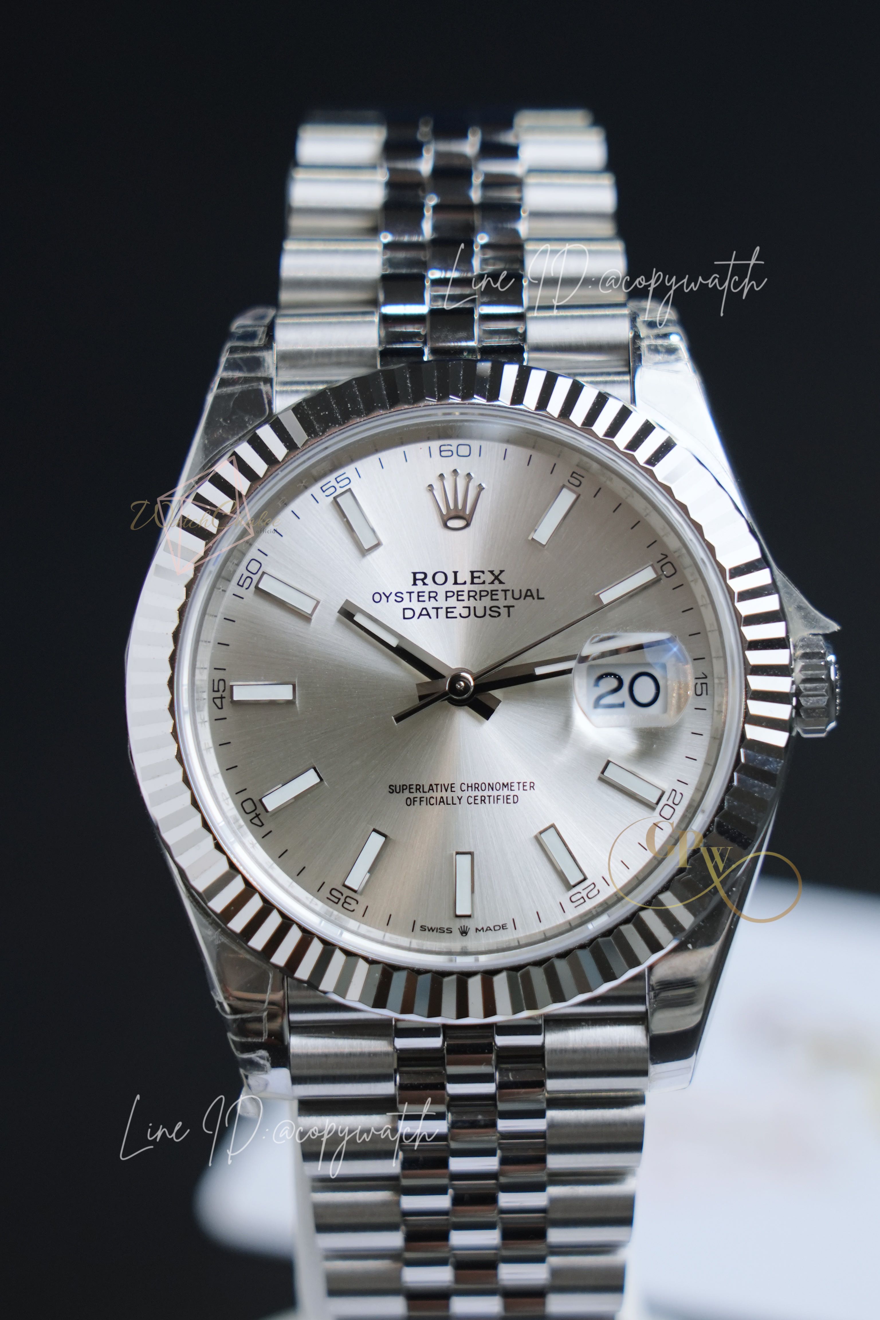 Rolex Datejust 41 mm. Silver Dial Automatic swiss movement