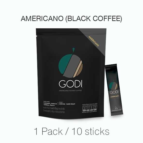 GODI AMERICANO INSTANT COFFEE อเมริกาโน่ กาแฟสำเร็จรูป ตราโกดีซ์