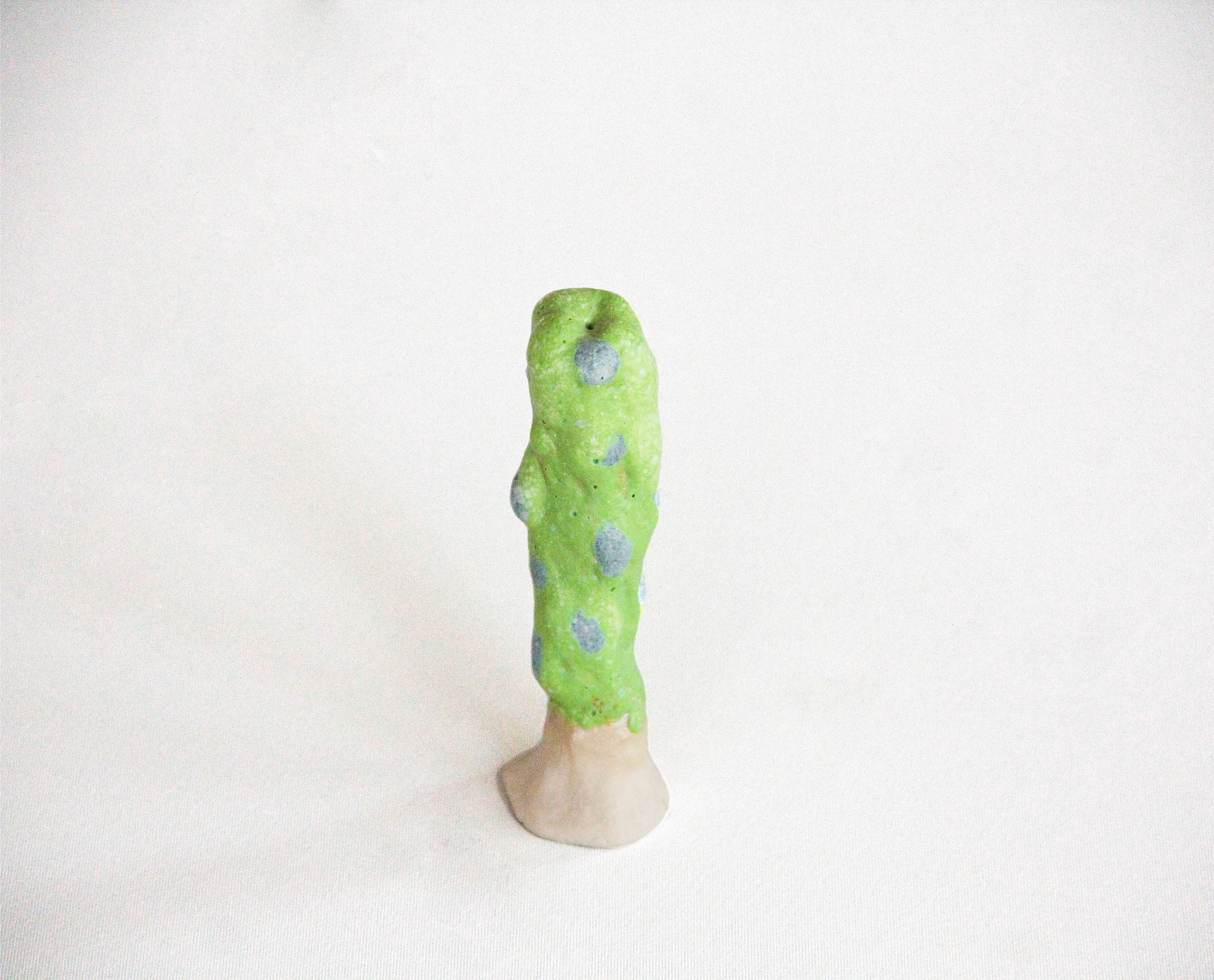 Caterpillar Green Polka Dot Glazed Test