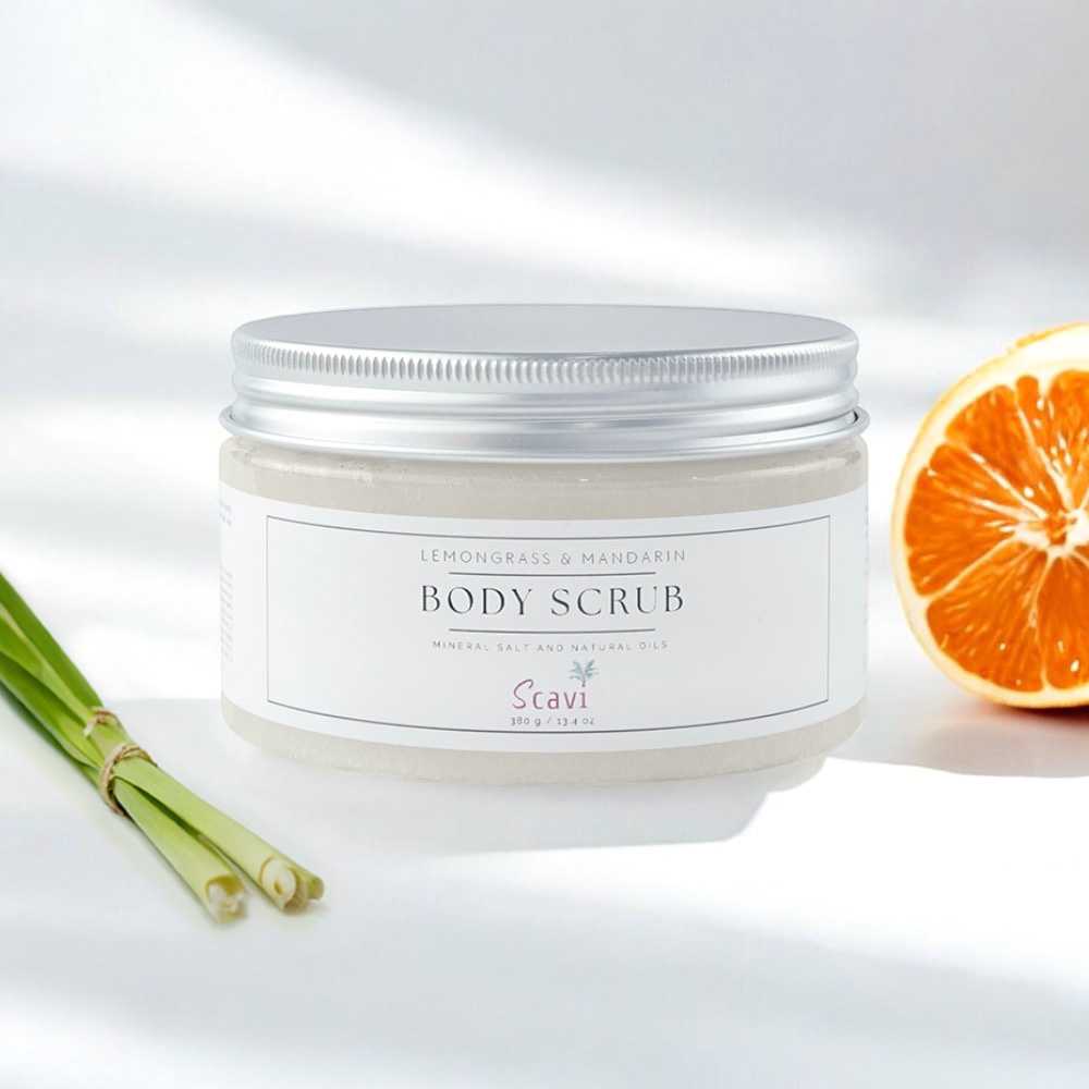 Body scrub salt scrub (Lemongrass & Mandarin) เกลือขัดผิว สครับผิว เกลือสปาขัดผิว
