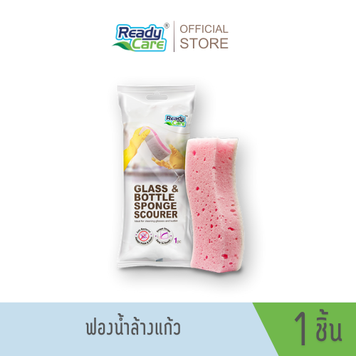 Readycare ฟองน้ำล้างแก้วพร้อมในขัด 1 ชิ้น