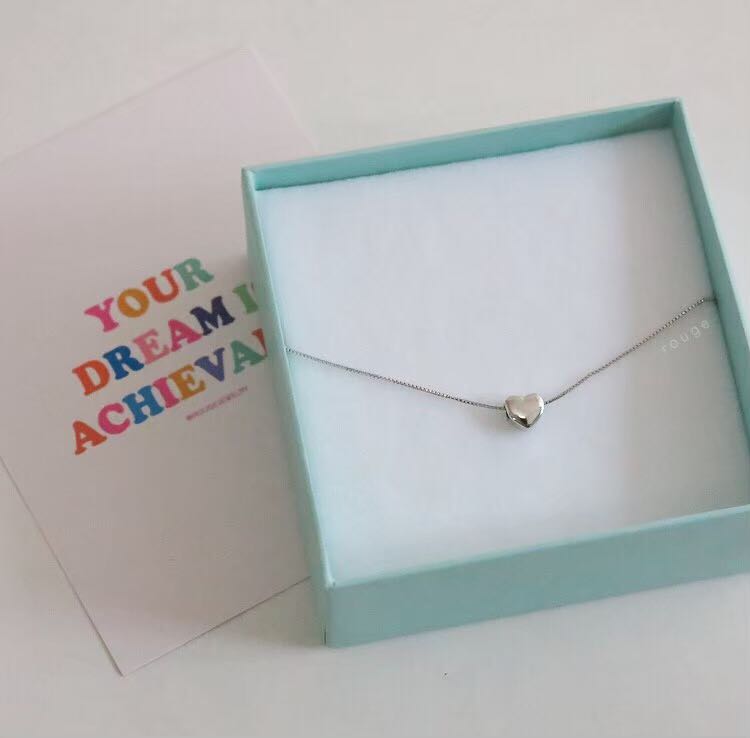 สร้อยคอ Silver solid heart necklace 