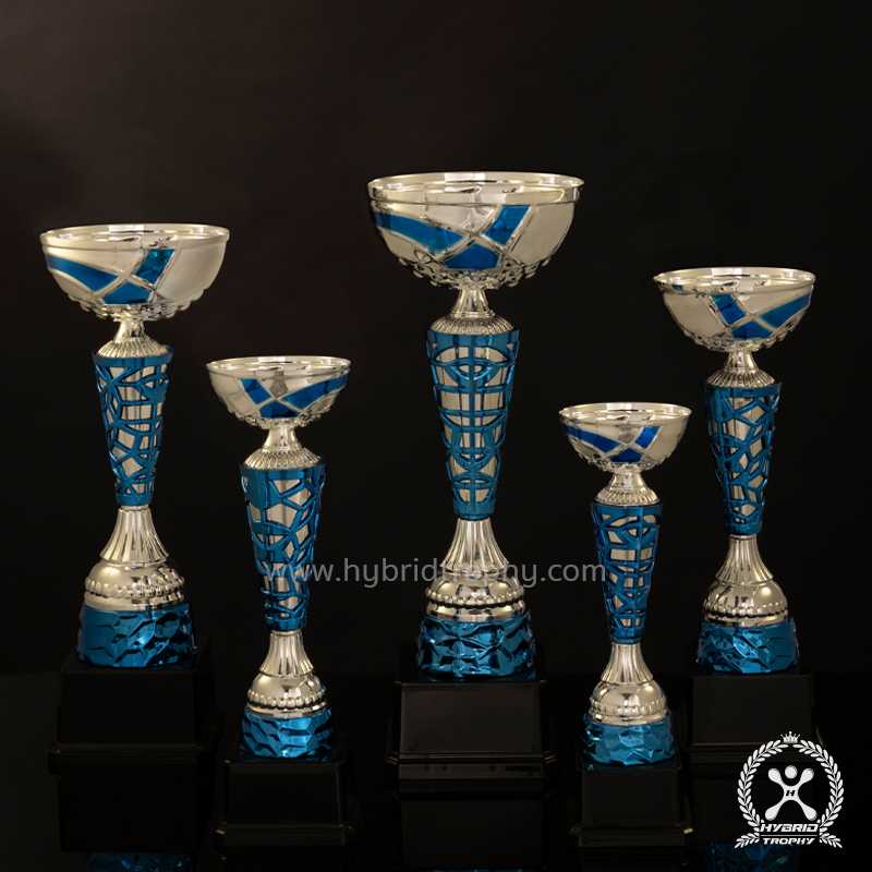 Hybrid Trophy ถ้วยรางวัลโลหะอิตาลี HYB-233 สี Blue