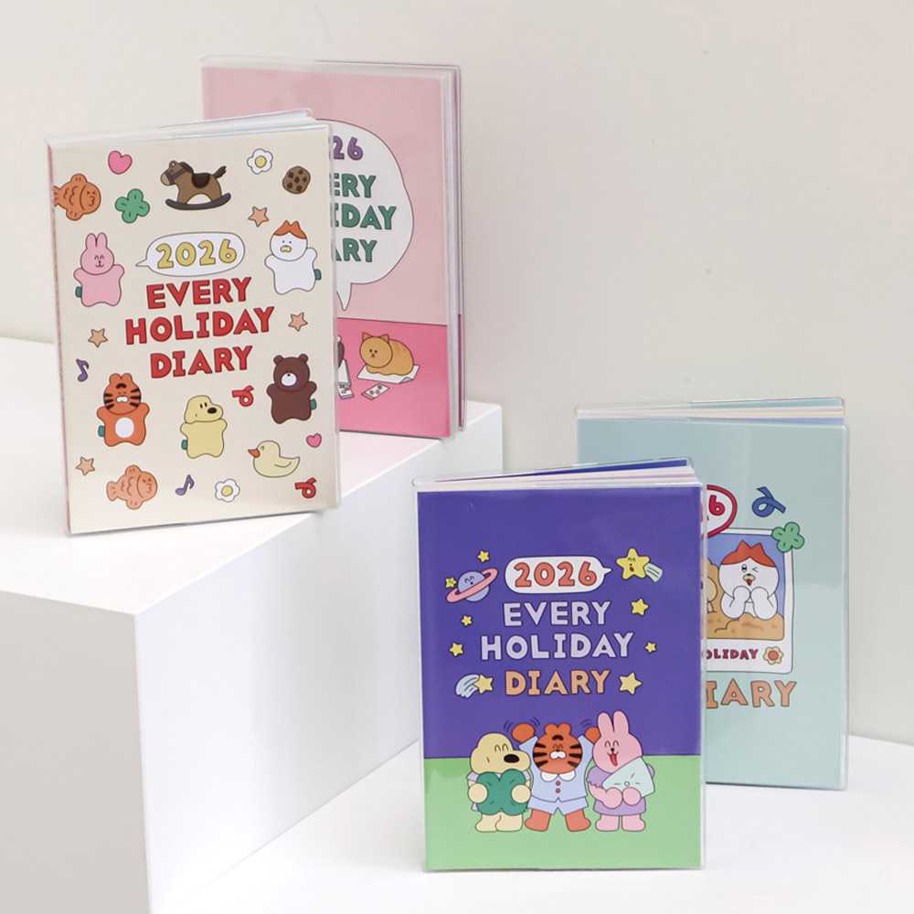 2026 Every Holiday Diary ไดอารีลายน่ารัก (weekly) FREE!! Stickers