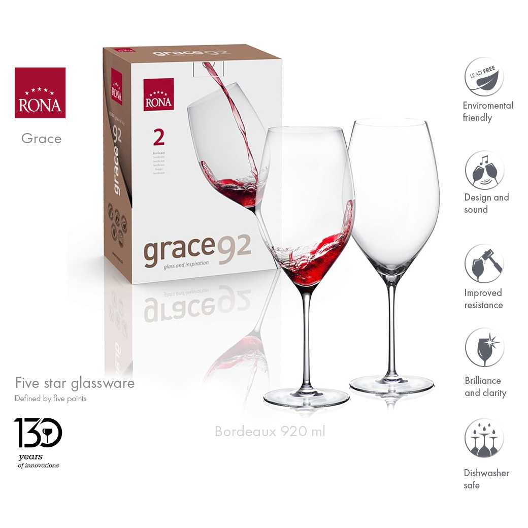 แก้วไวน์ Rona Grace 920 ml (1 ใบ)