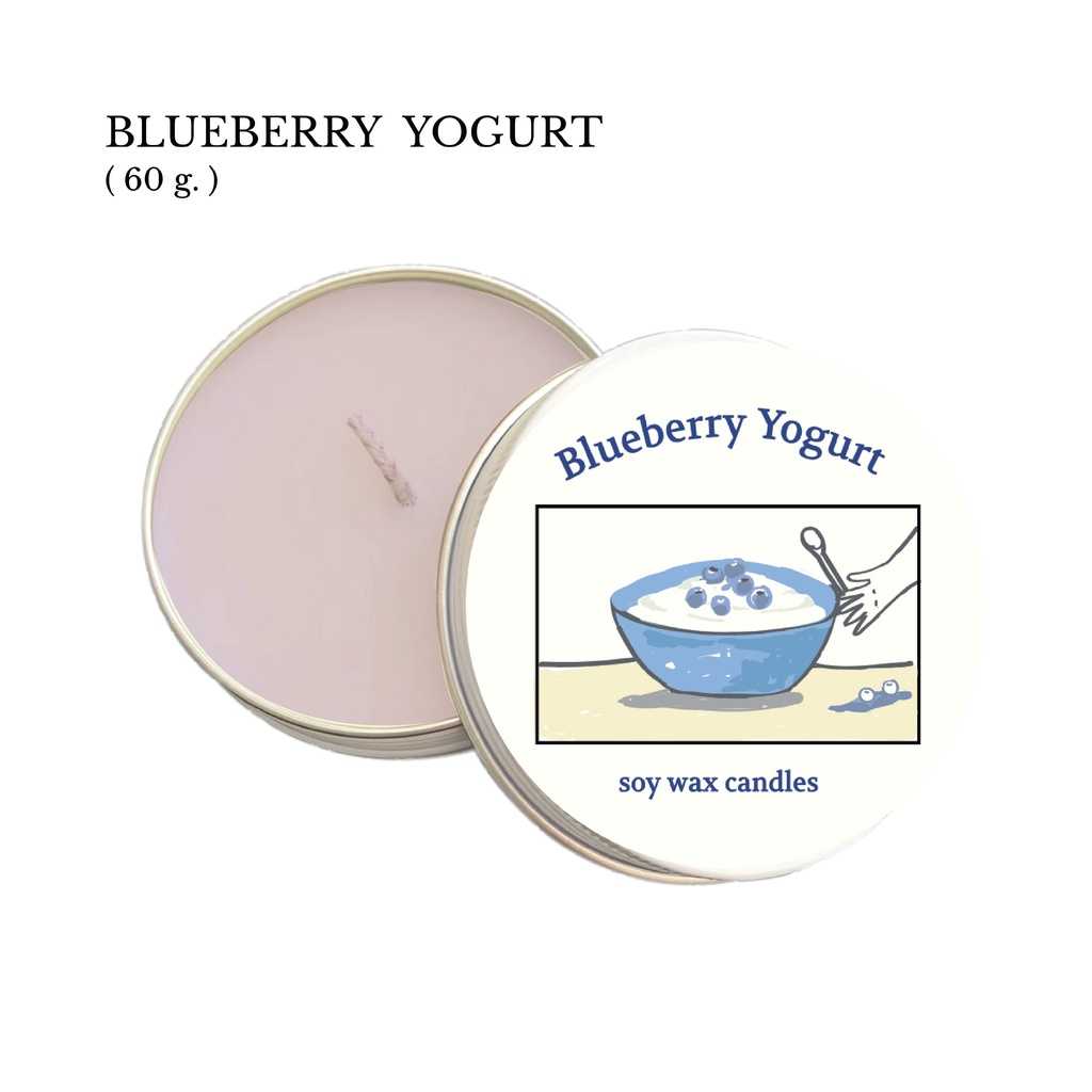 Summerstuff.marine - SOY WAX CANDLES กลิ่น BLUEBERRY YOGURT (60 g) - เทียนหอม เทียนหอมไขถั่วเหลือง