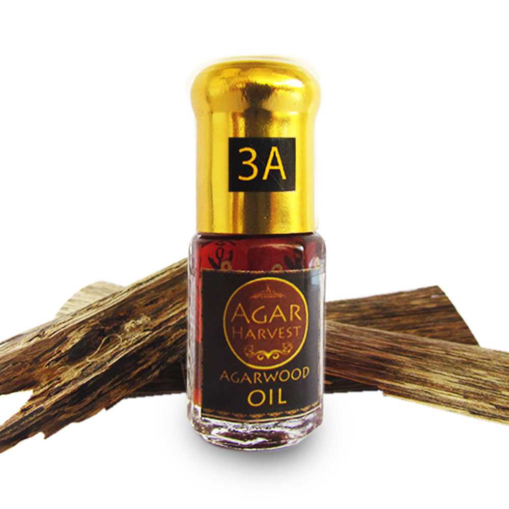 น้ำมันกฤษณา ไม้หอม อโรมา ไม้หอมมงคล ปรับอากาศ  Agarwood Oil (Perfect Grade 3A หอมเยี่ยม) 1 ขวด 3 CC.