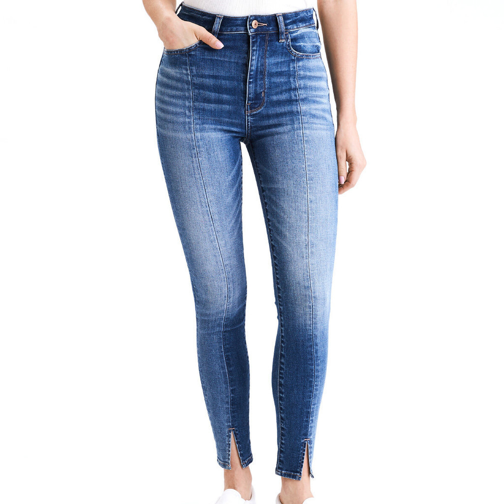 American Eagle กางเกงยีนส์ผู้หญิงเจกกิ้ง HIGHEST RISE JEGGING CROP สี TRULY TWO TONED - 043-2625-503
