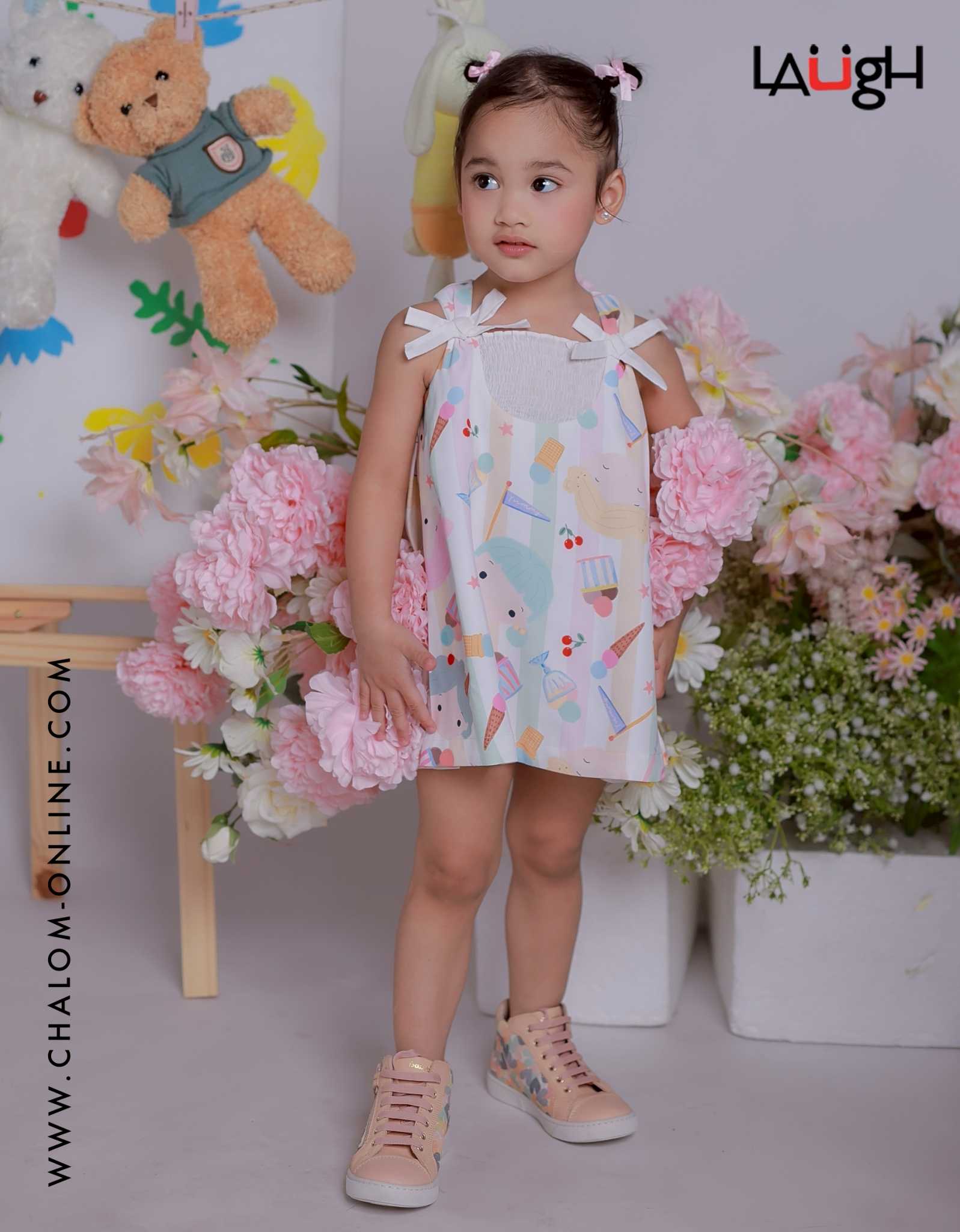 𝐋𝐀𝐔𝐆𝐇 𝐂𝐮𝐭𝐢𝐞 ชุดเดรสกระโปรง : MS LA 264 CU49