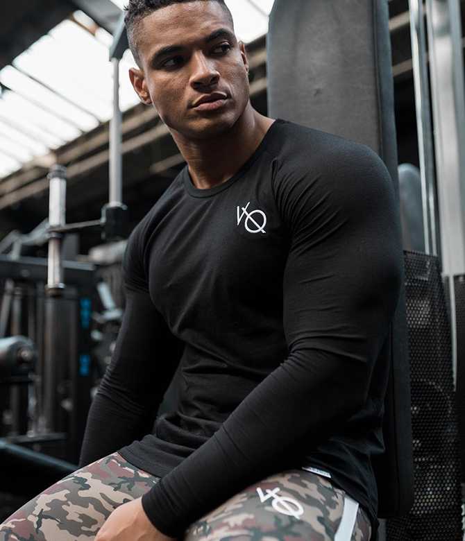 เสื้อแขนยาว VANQUISH #2 ผ้าคอตตอน ใส่ออกกำลังกาย ไม่อมเหงื่อ ผ้านิ่มใส่สบาย ระบายอากาศได้ดี