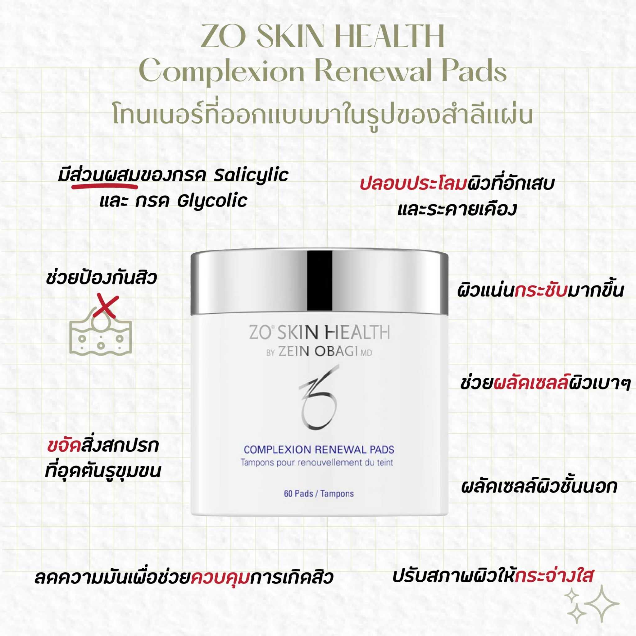 [Pre-order 5-7 วัน]ZO SKIN HEALTH - Complexion Renewal Pads 60 Pads