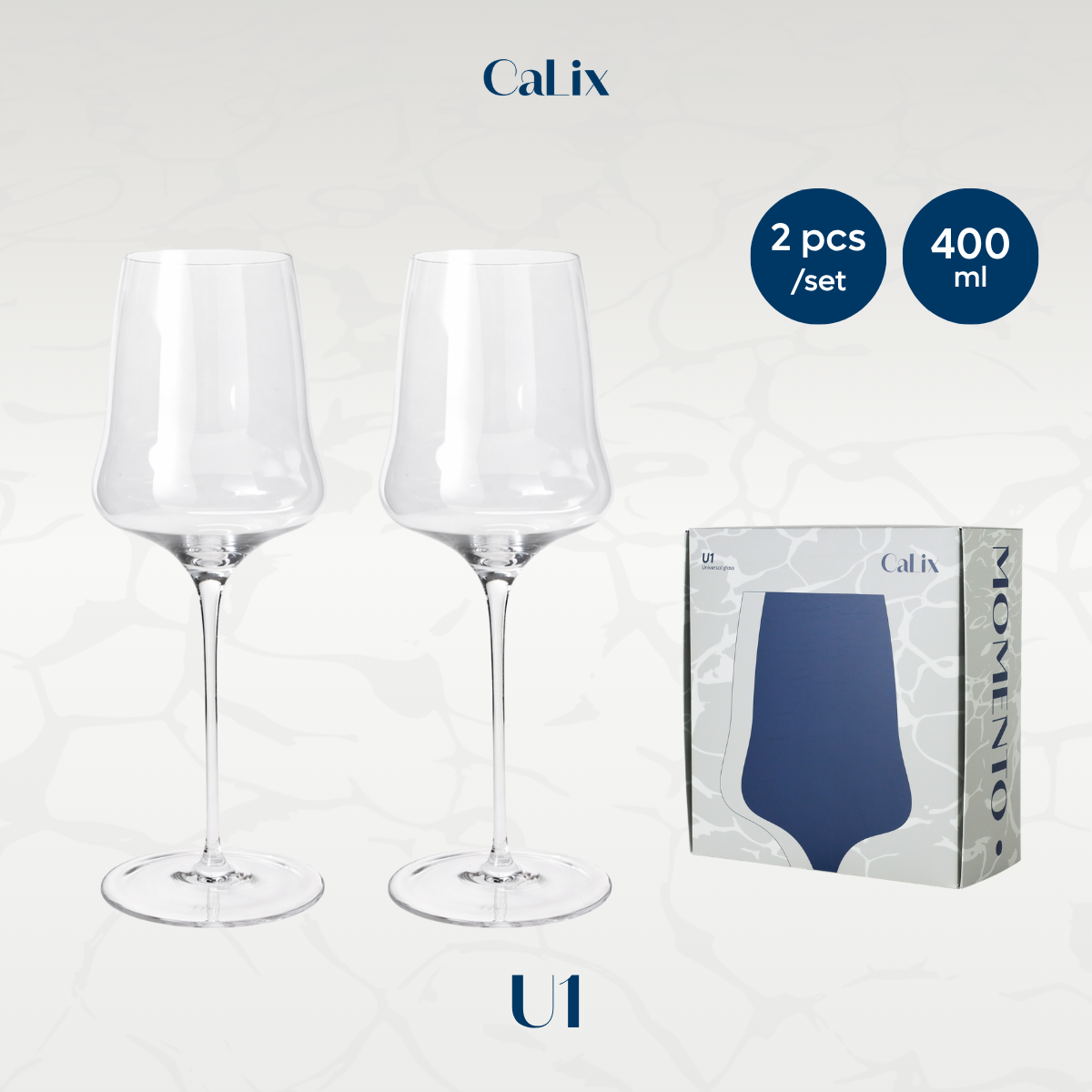CaLix แก้วไวน์อเนกประสงค์ U1 Universal Wine Glass • MOMENTO Collection (set of 2)