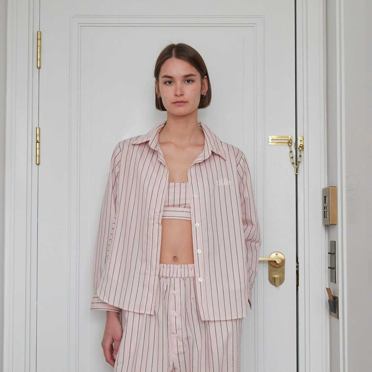 PJ SHIRT (PINK STRIPE)