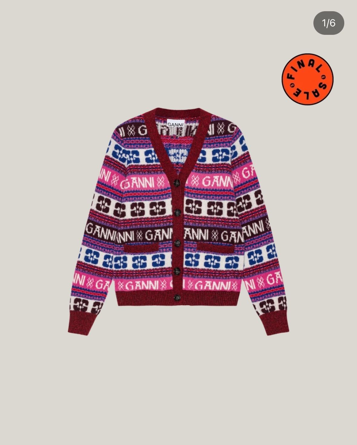 GANNI | Wool Mix Cardigan