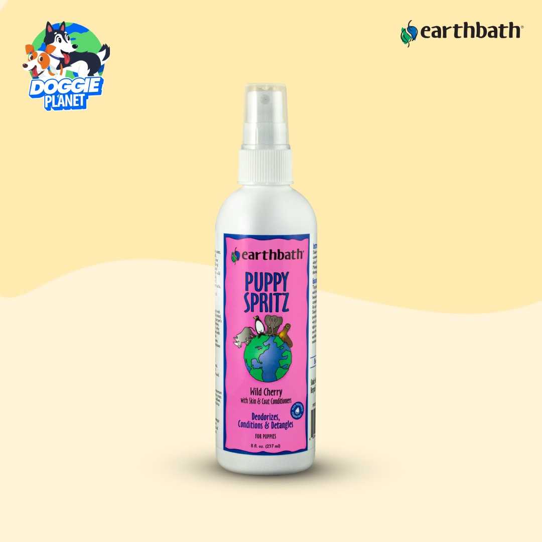 Earthbath สเปรย์ดับกลิ่น บำรุงขนลูกสุนัข 3in1 กลิ่นเชอร์รี่ป่า (ธรรมชาติ 100% ไร้พาราเบน) 237 มล.