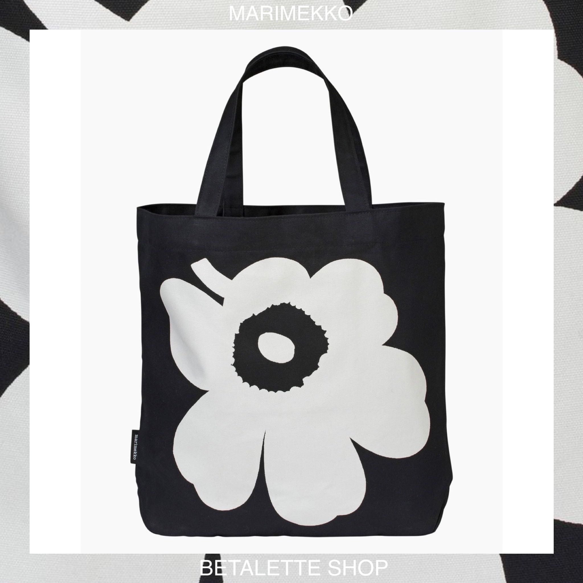 พร้อมส่ง !! 🖤 Marimekko Torna Unikko bag กระเป๋าผ้าแคนวาส ใบใหญ่จุของได้เยอะมาก 🖤