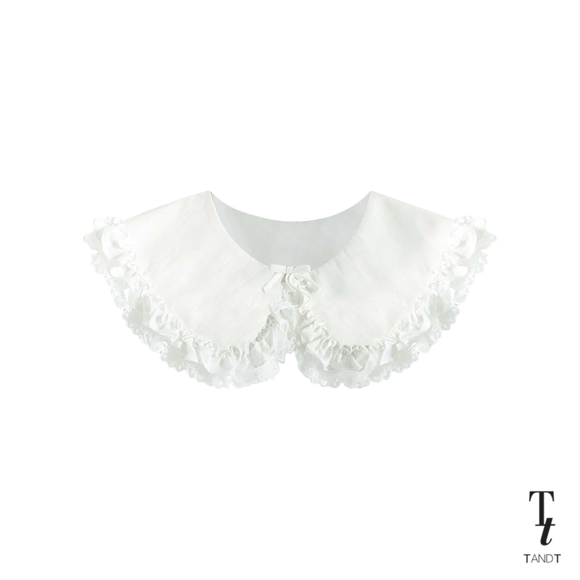 HotelTandT x BewVaraporn  - (AMES) RUFFLE LACE TRIMMED PETER PAN COLLAR