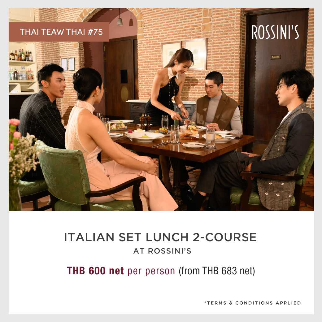 [TTT75 E-Voucher] 2-Course Italian Set Lunch at Rossini's - Appetizer & Main