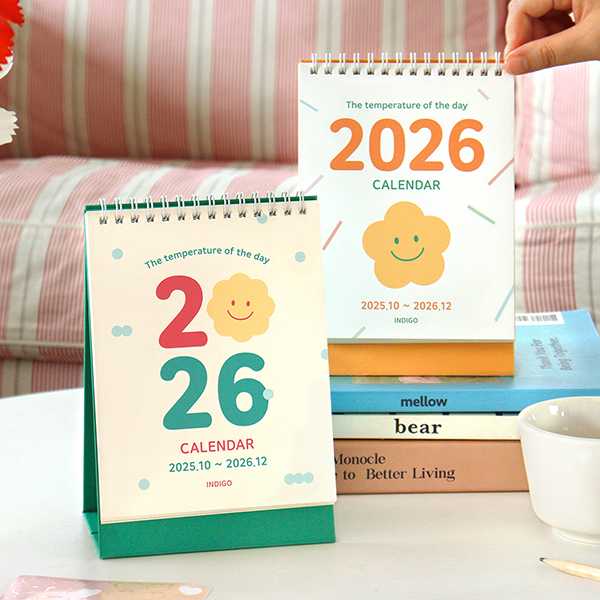 2026 Temperature of the Day Desk Calendar ปฏิทินตั้งโต๊ะลิขสิทธิ์แท้ INDIGO (FREE Sticker!)