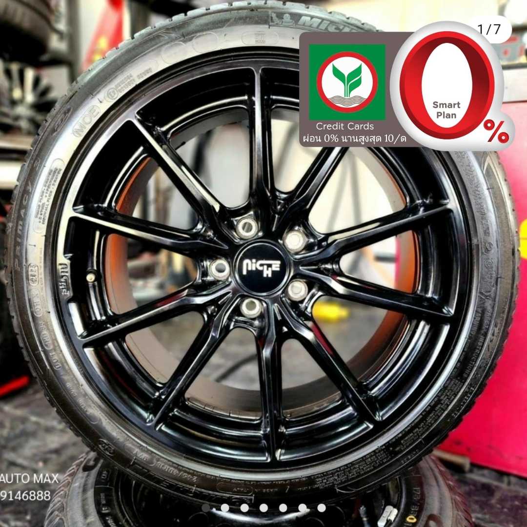 ล้อ NICHE แท้ รุ่น RAINIER ขอบ18 Road Wheels จาก USA พร้อมยางมิชลิน 1575368 91087368 91088368