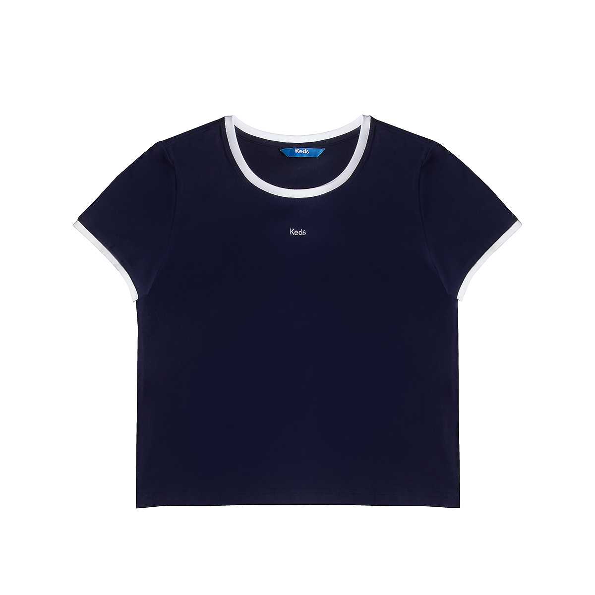 เสื้อยืด Slim Fit รุ่น KEDS BINDING SLIM FIT T-SHIRT สีกรม F24APT02011