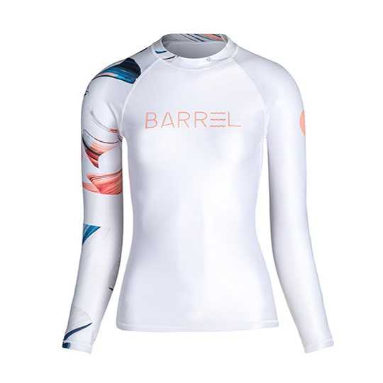 BARREL WOMEN ODD RASHGUARD - WHITE ชุดว่ายน้ำ ชุดว่ายน้ำแขนยาว ชุดว่ายน้ำผู้หญิง