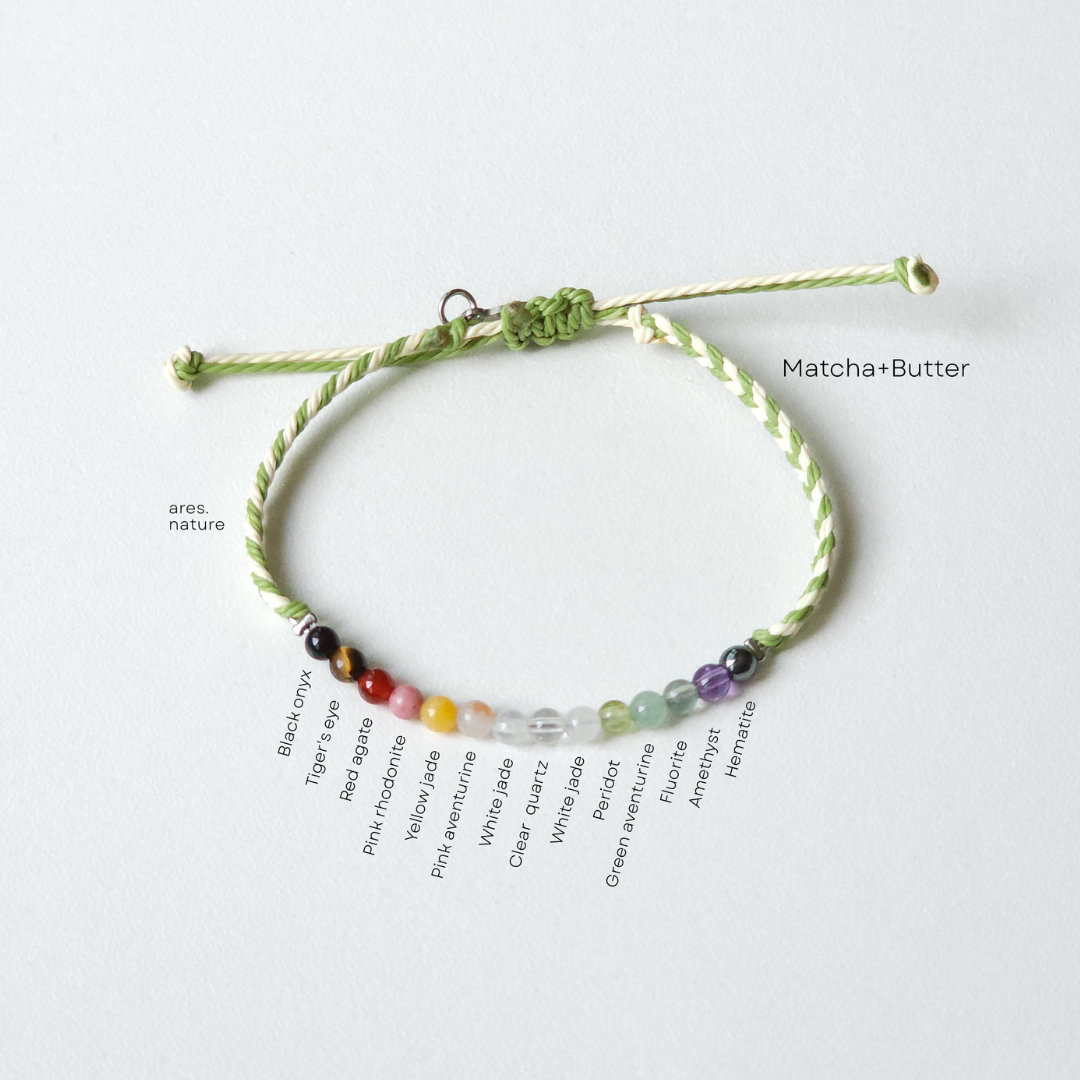 ares.nature - สร้อยข้อมือหินรุ่น Yarn กำไลเชือก เลือกหินเองได้ กำไลหิน กำไลหินแท้