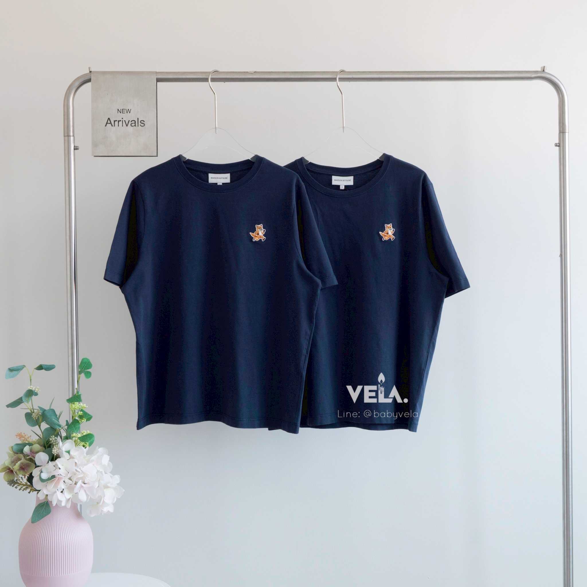 Maison Kitsuné W Speedy Fox Patch Comfort T-Shirt (Navy)